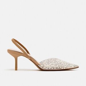 Zara Pearl Slingbacks